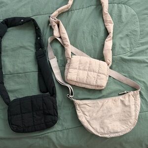 Black and Beige Crossbody Bags